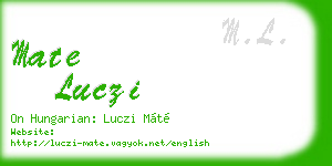 mate luczi business card