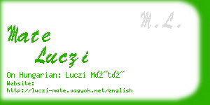 mate luczi business card